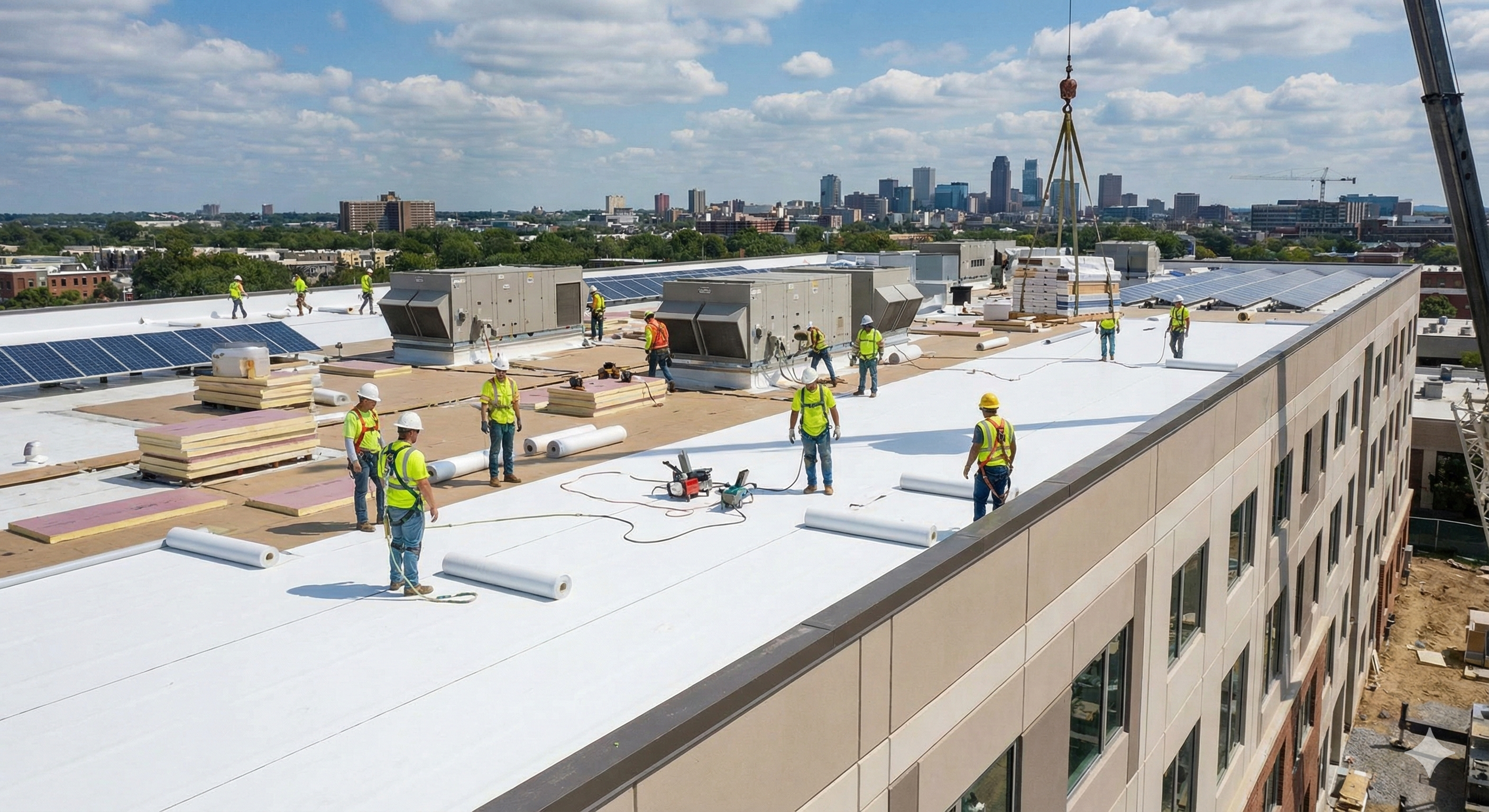 skilled commercial roof installation by Ready Rooftop Services