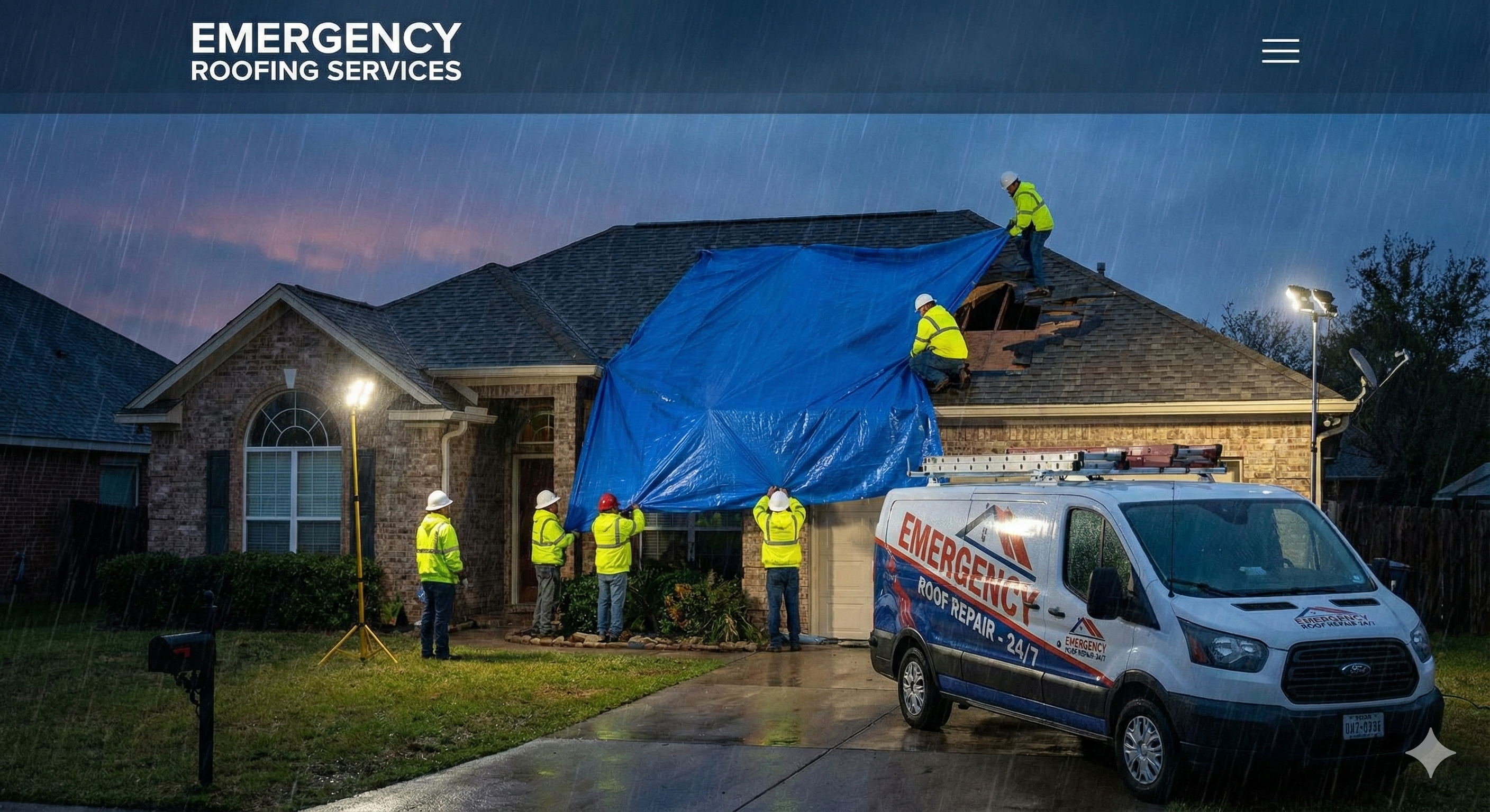 24/7 emergency roofing solutions by Ready Rooftop Services